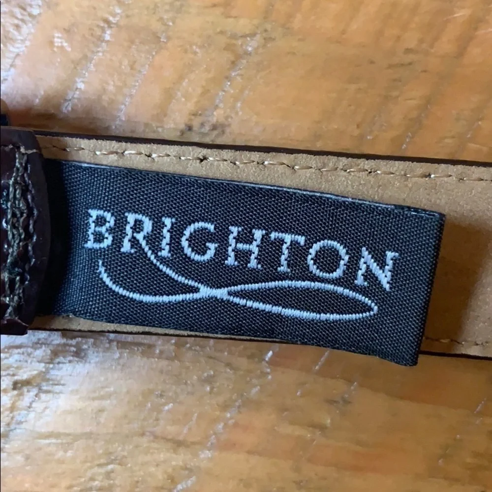 Brighton dark brown leather belt Size Medium/Large